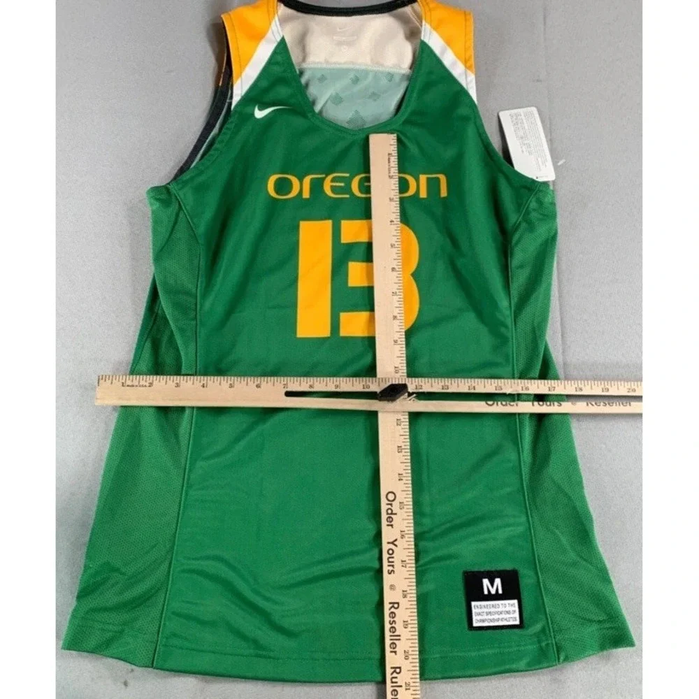 Nike Women's Oregon‎ Ducks #13 Jersey M Green Yellow NCAA Sample Basketball Top